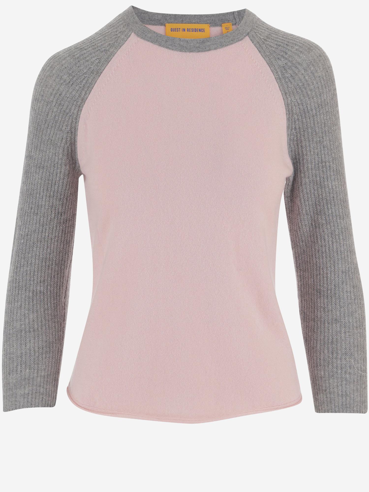 MAGLIA IN CASHMERE BICOLORE W40610JL PWPNKHGR GUEST IN RESIDENCE 