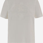 T-SHIRT IN COTONE 8126339 CHALK BURBERRY 