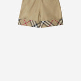 PANTALONI CORTI IN COTONE CON MOTIVO CHECK 8117173 SAND BURBERRY KIDS 