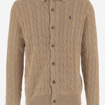 CARDIGAN IN COTONE CON LAVORAZIONE TRECCIA 710979114 003 POLO RALPH LAUREN 