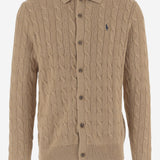 CARDIGAN IN COTONE CON LAVORAZIONE TRECCIA 710979114 003 POLO RALPH LAUREN 