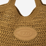 BORSA SHOPPING IN RAFIA CON LOGO XBWEBLA0300 RGM478Y TODS 