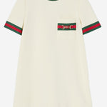 ABITO IN JERSEY DI COTONE CON MORSETTO 718772 XJHR99908 GUCCI KIDS 