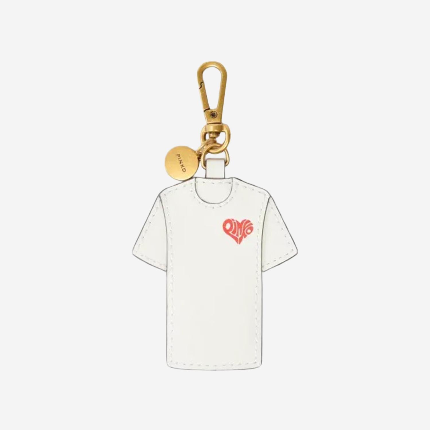 CHARM PORTACHIAVI T-SHIRT PINKO IS AMORE 106363 A0F1ZRFQ PINKO 