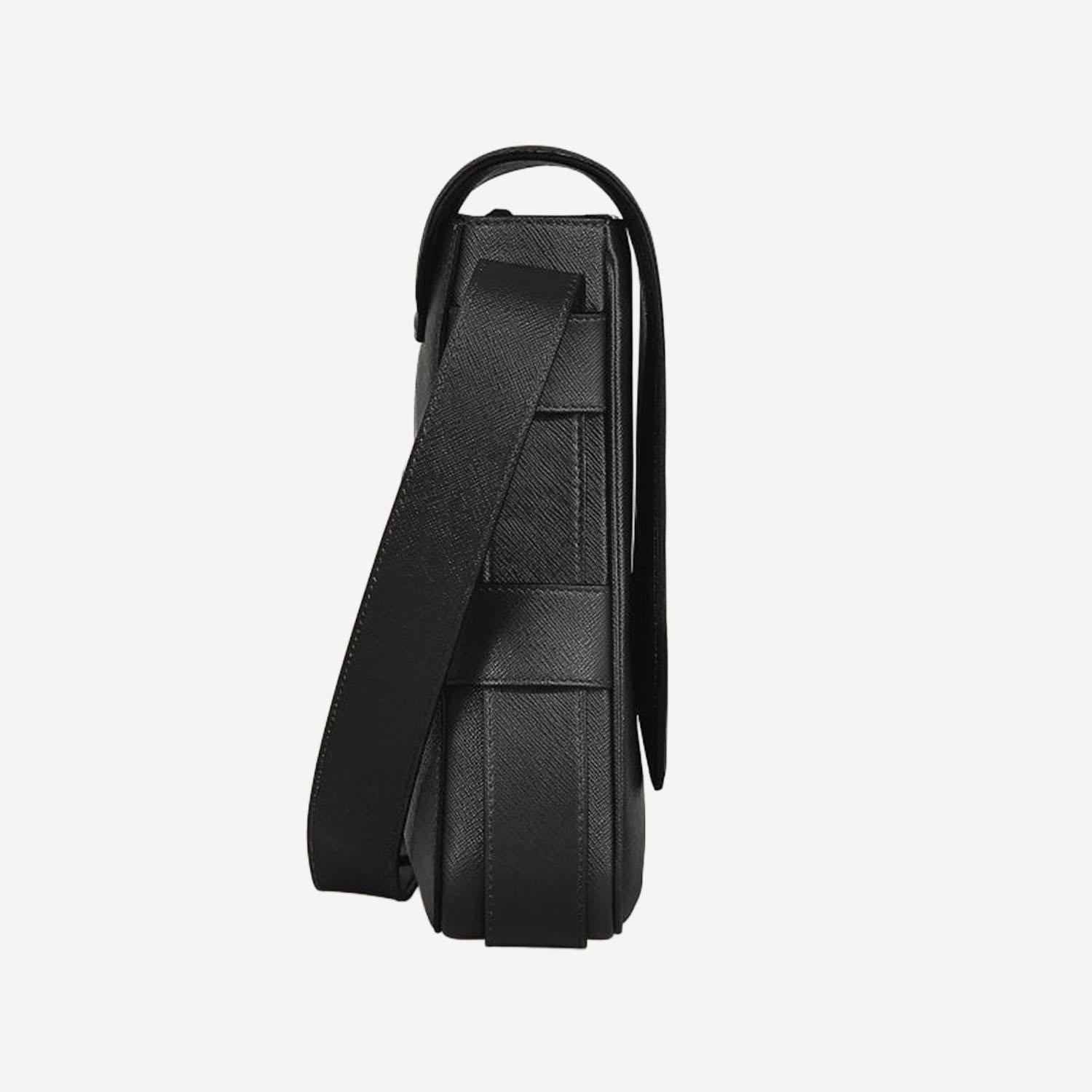 Borsa a tracolla in pelle sartoriale 221578 BLACK MONTBLANC 