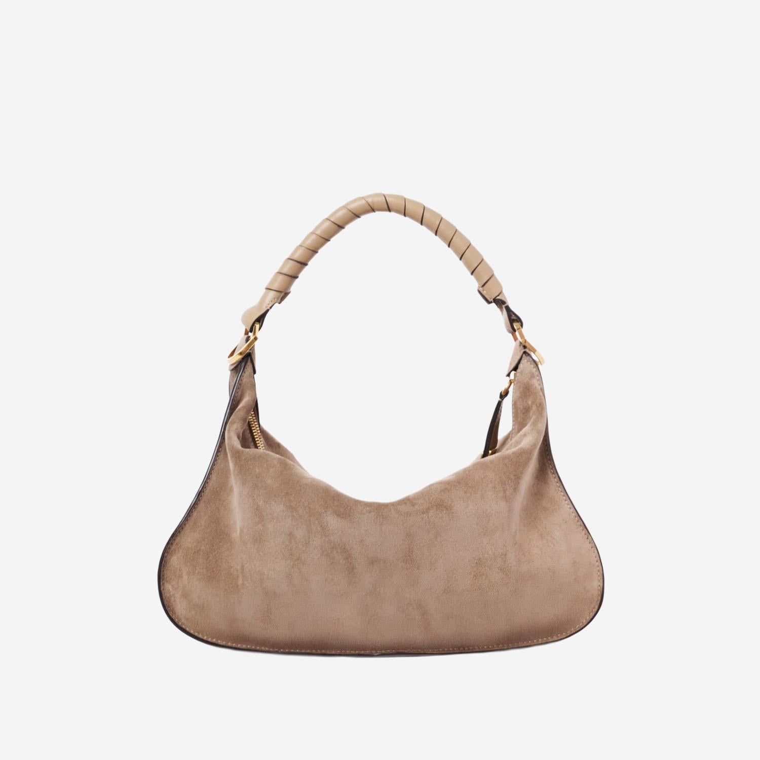 BORSA A SPALLA MARCIE PICCOLA IN PELLE SCAMOSCIATA CH26SS882P37 20E CHLOE 