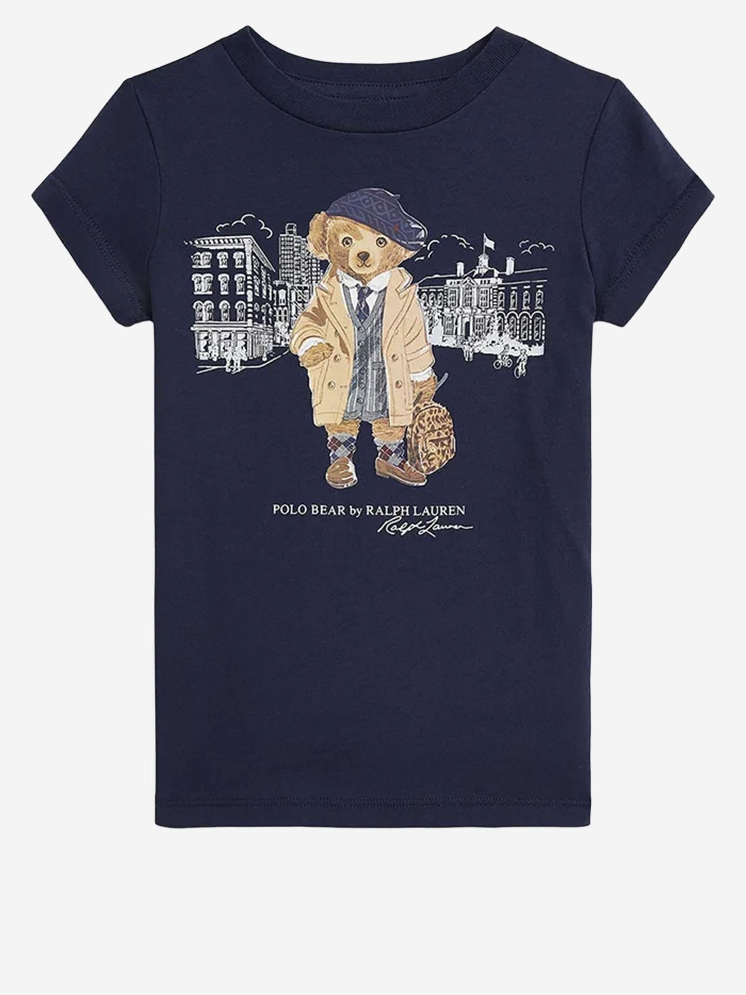 T-shirt in cotone con stampa 313979033 001 POLO RALPH LAUREN KIDS 