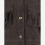 Giacca con frange in pelle scamosciata UN05 RSC309 UNCOMMON 