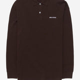 POLO A MANICHE LINGHE IN COTONE CON LOGO MJL019 14RWF0324 MIU MIU 