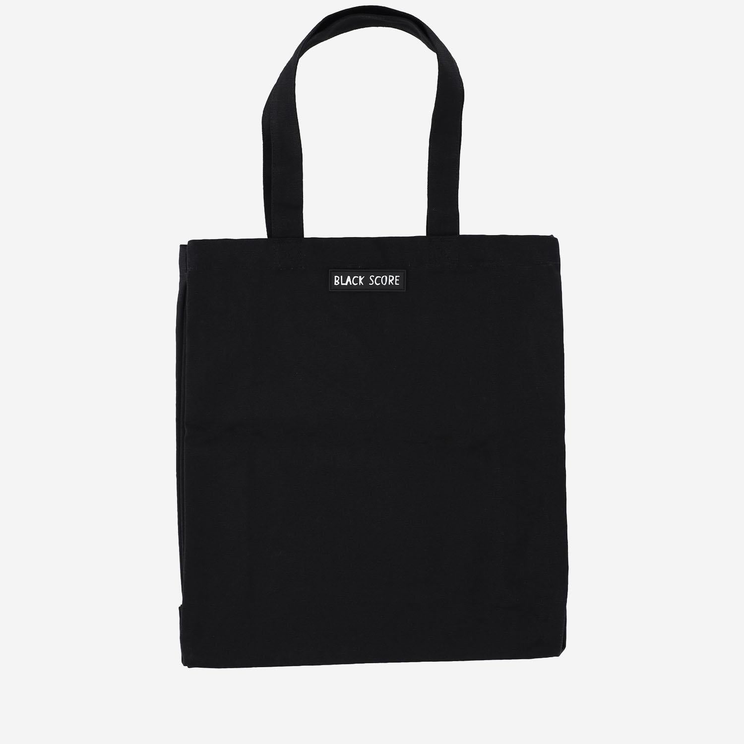 BORSA SHOPPING IN COTONE CON STAMPA BSBTCOMMECOL BLACK BLACK SCORE 