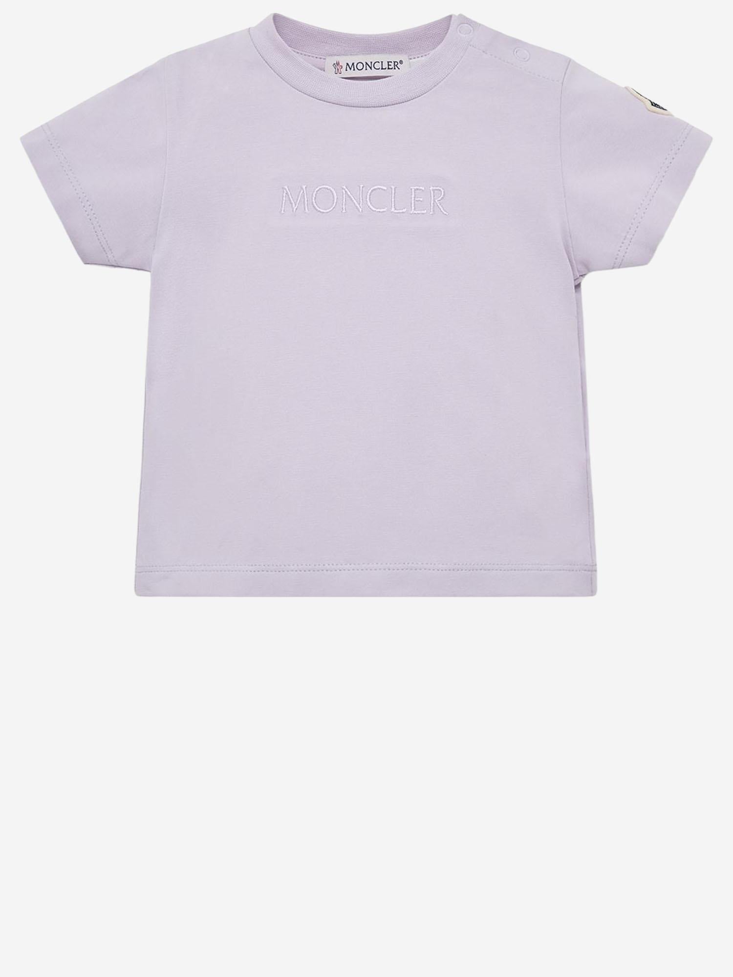 T-SHIRT CON LOGO RICAMATO IN COTONE 8C0001089AUM 509 MONCLER ENFANTS 