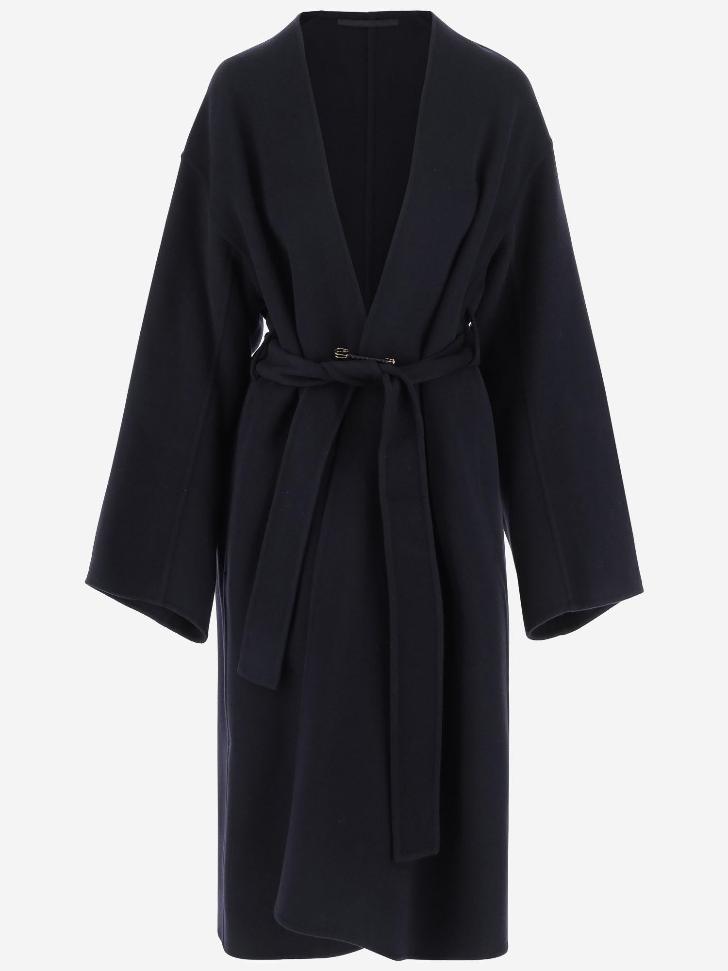 CAPPOTTO WRAP IN LANA E CASHMERE 6252K21002 MIDNIGHT CARVEN 
