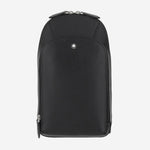 Borsa a tracolla sartoriale in pelle texturizzata 199368 BLACK MONTBLANC 