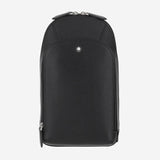 Borsa a tracolla sartoriale in pelle texturizzata 199368 BLACK MONTBLANC 