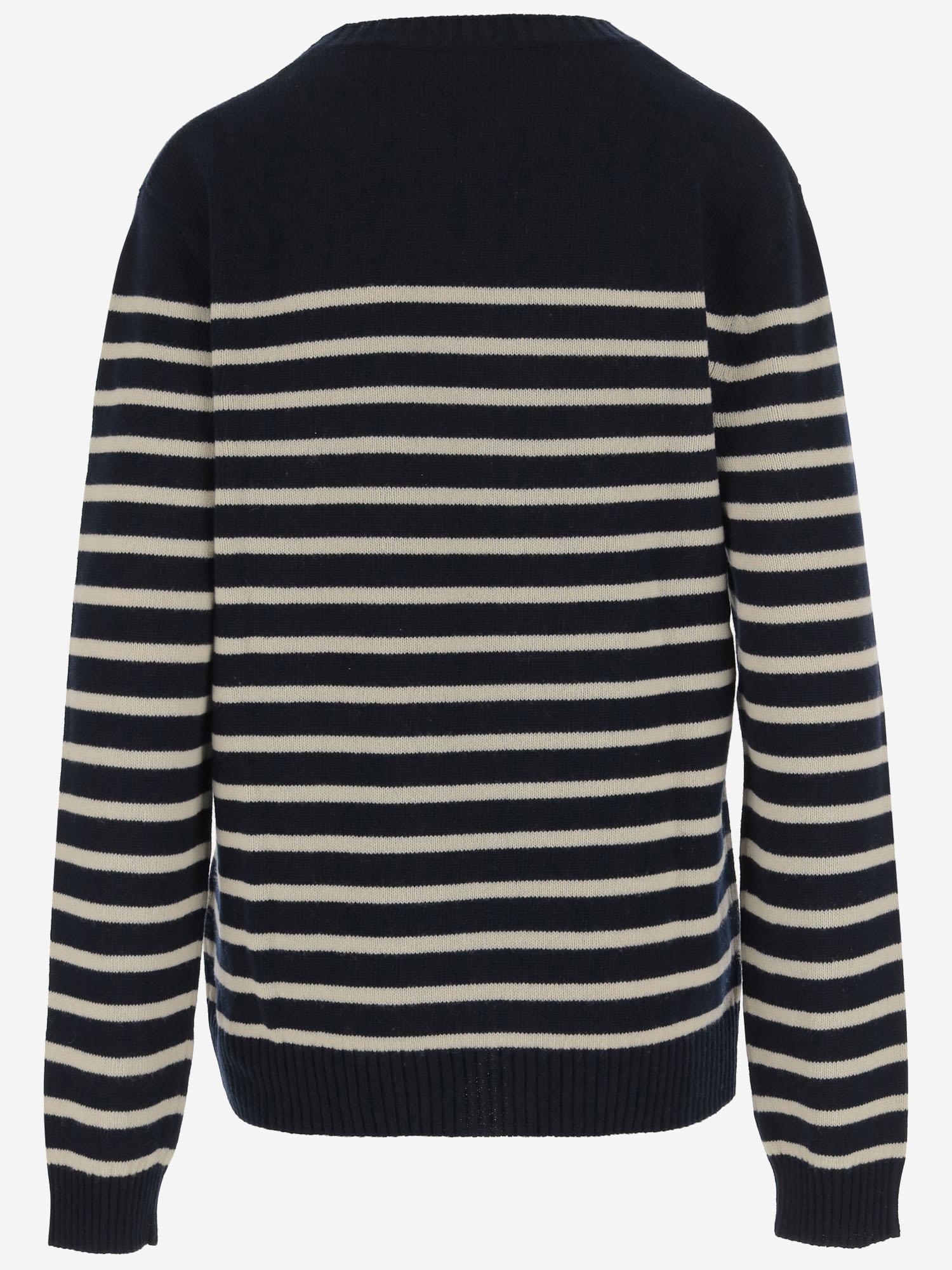 MAGLIONE CHEZ VALENTINO IN LANA CON MOTIVO A RIGHE 7V3KC34W B1WDYB VALENTINO 