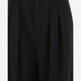 Pantaloni sartoriali a vita alta e gamba ampia in lana 824389 Y7E631000 SAINT LAURENT 