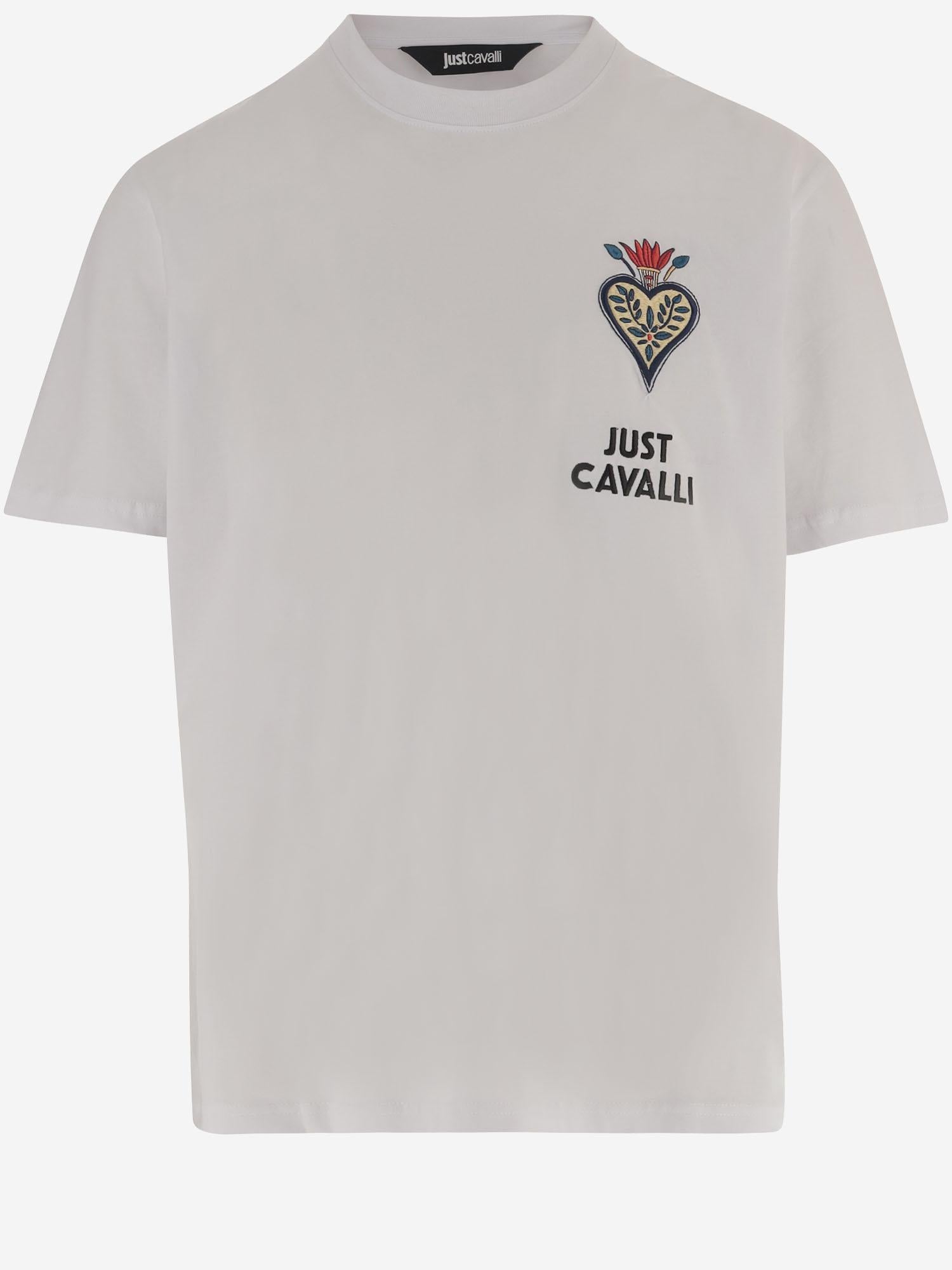T-SHIRT IN COTONE CON STAMPA grafica 80OAHE24 CJ110003 JUST CAVALLI 
