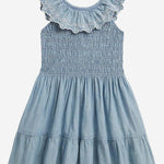 Abito Celeste  in cotone con mirtilli 312A11755 001 POLO RALPH LAUREN KIDS 