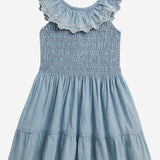 Abito Celeste  in cotone con mirtilli 312A11755 001 POLO RALPH LAUREN KIDS 