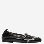 BALLERINE IN PELLE E PITONE SR4913P02 NAPPANEROPITONEROCCIA SARTORE 