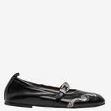 BALLERINE IN PELLE E PITONE SR4913P02 NAPPANEROPITONEROCCIA SARTORE 