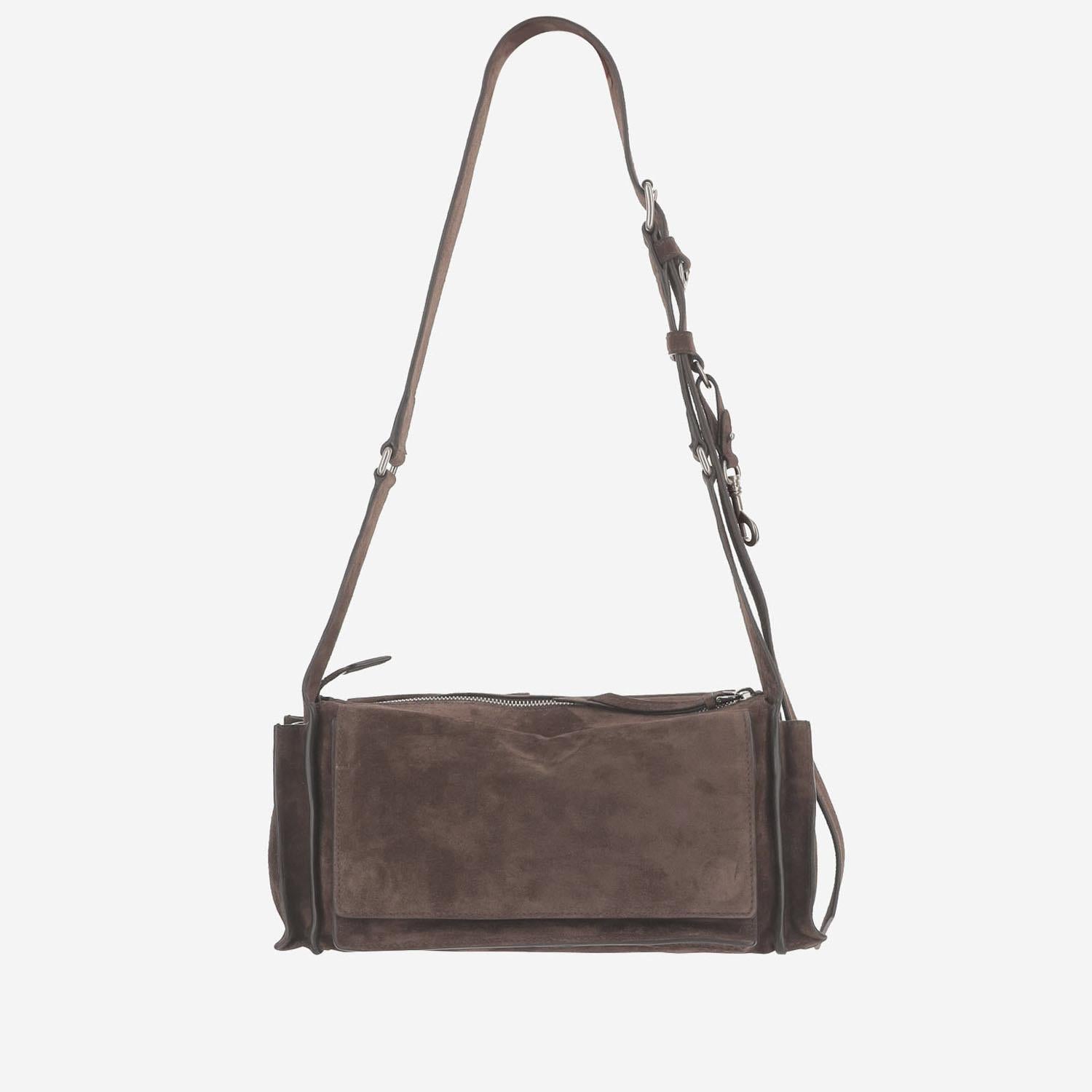 Borsa a tracolla Utilitaire in pelle scamosciata 5BC205 2CSSF0324 MIU MIU 