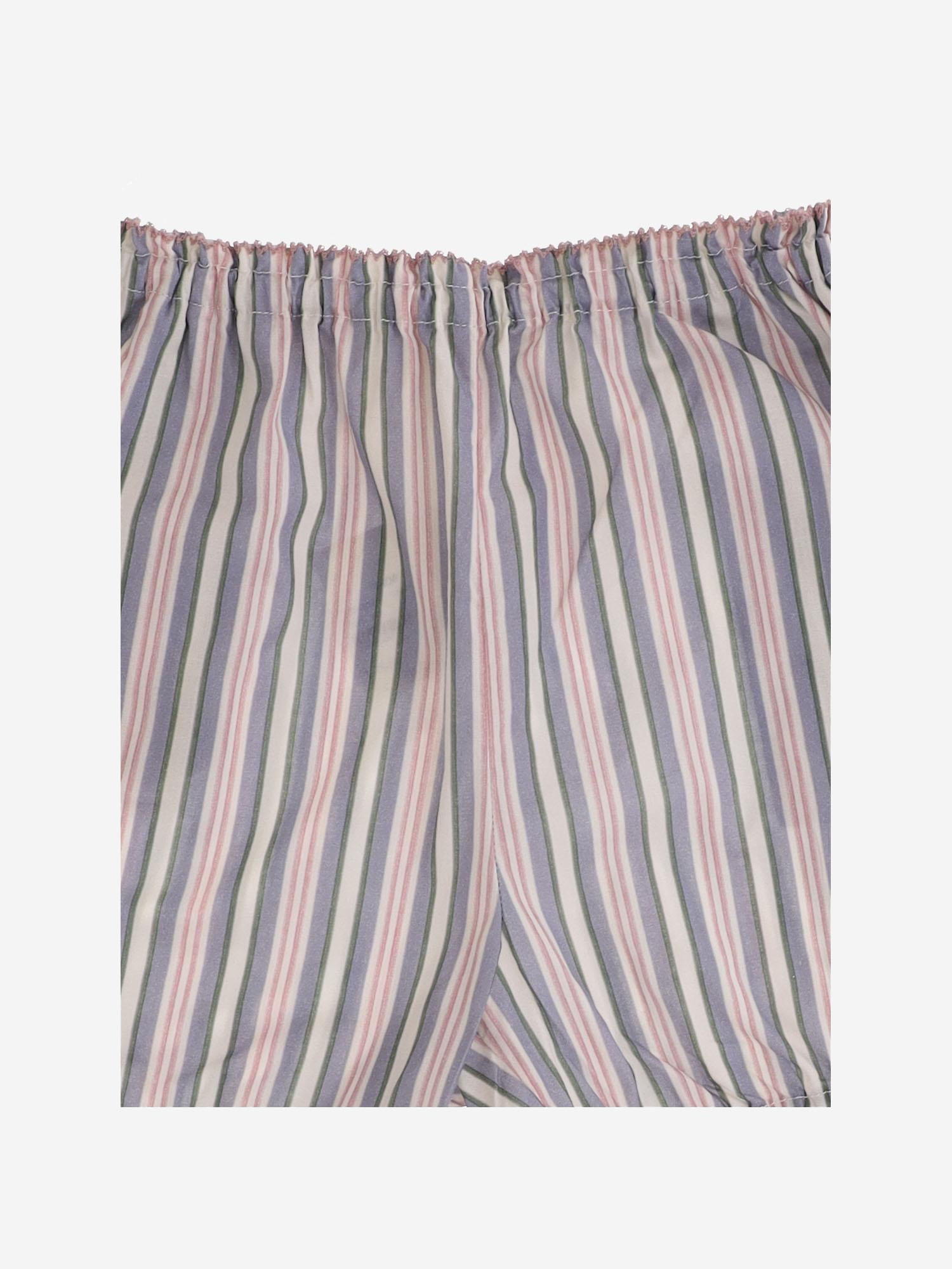 PANTALONI CORTI IN COTONE STRETCH A RIGHE 35618145 361 BABE & TESS KIDS 