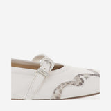 BALLERINE IN PELLE E PITONE SR4913P02 NAPPABIANCO6000PITONEROCCIA SARTORE 