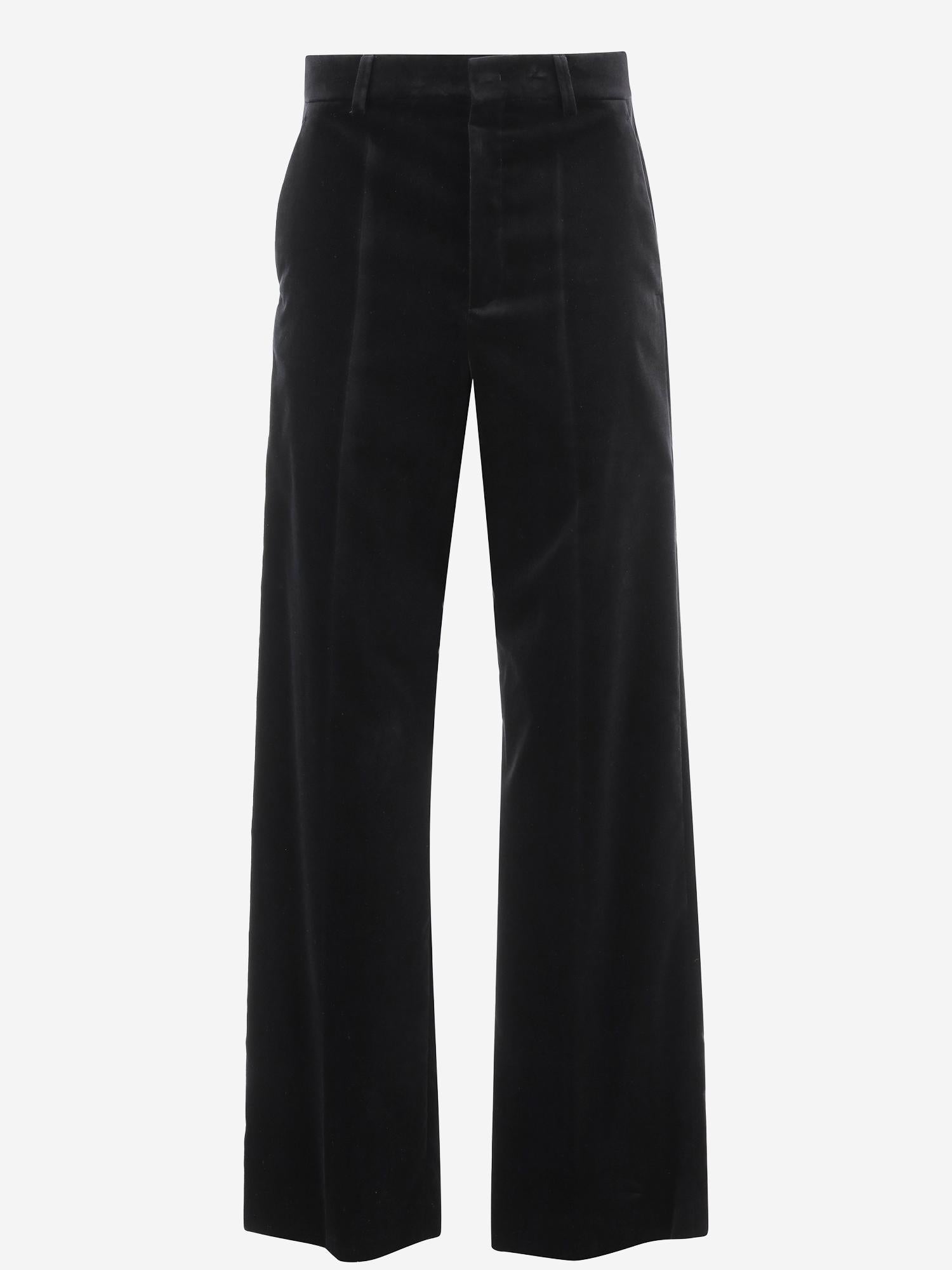 PANTALONI IN VELLUTO DI COTONE 7V0RBO00 B480NO VALENTINO 
