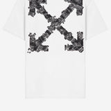 T-SHIRT IN COTONE CON LOGO 44MAA027S26J007100 1000 OFF-WHITE 