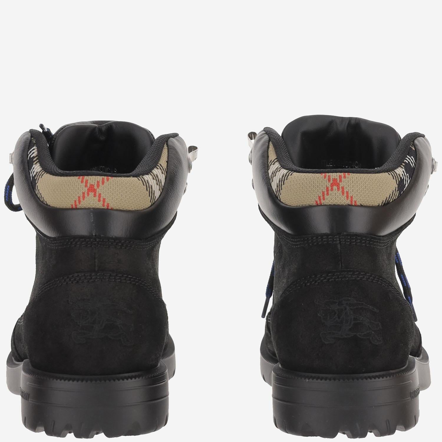 STIVALETTI DA TREKKING MOOR in pelle scamosciata 8111674 BLACK BURBERRY 