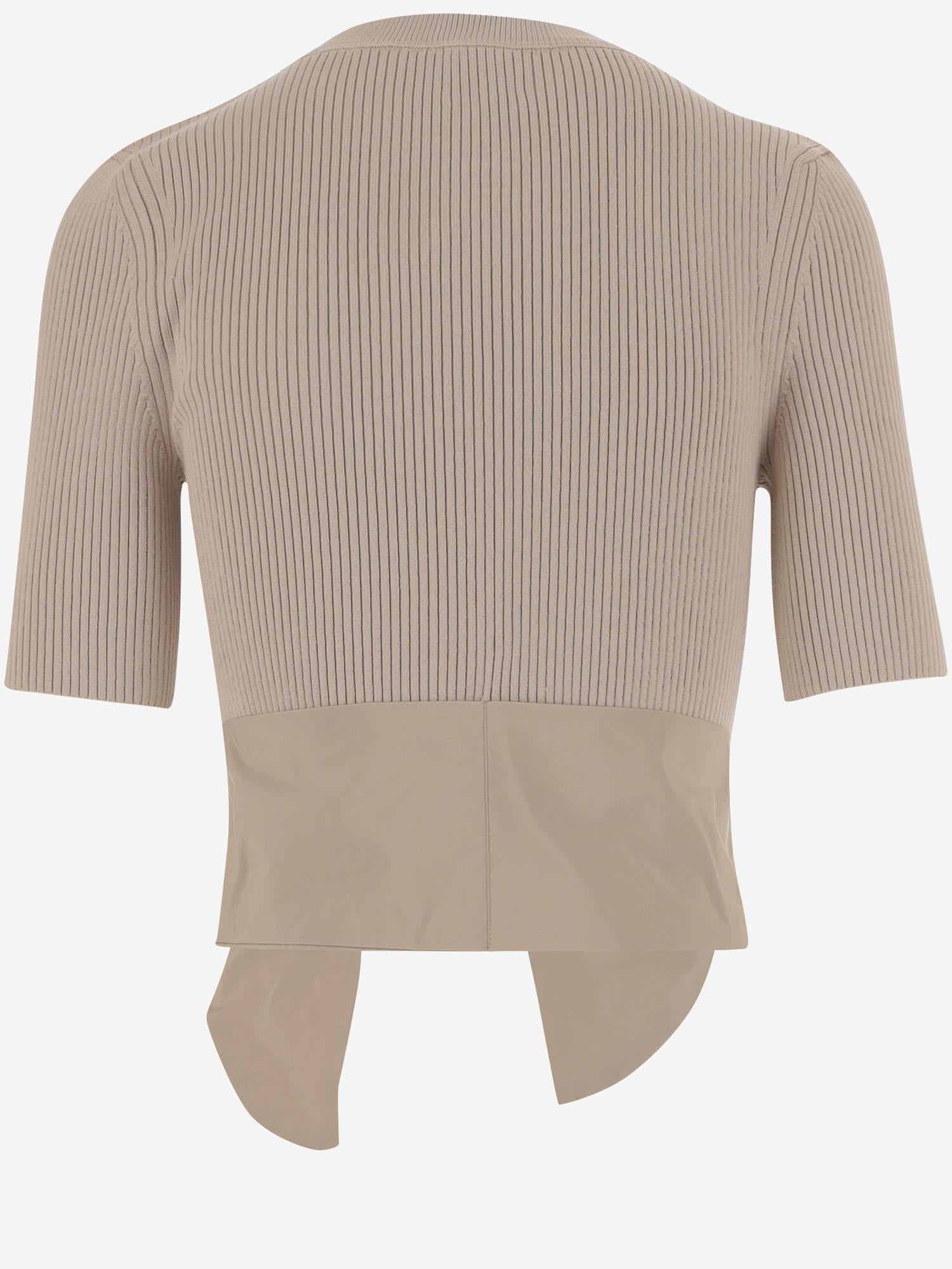 T-shirt in misto cotone con dettaglio fiocco KN3238090 125B PATOU 