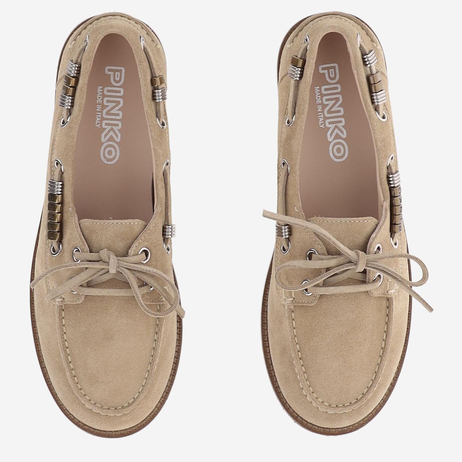 MOCASSINI GRACE IN CAMOSCIO CON DETTAGLI METALLO SD0539 P002I35 PINKO 