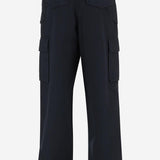 PANTALONI CARGO IN COTONE CON DETTAGLI CHECK 8119203 SILHOUETTEBLUE BURBERRY 