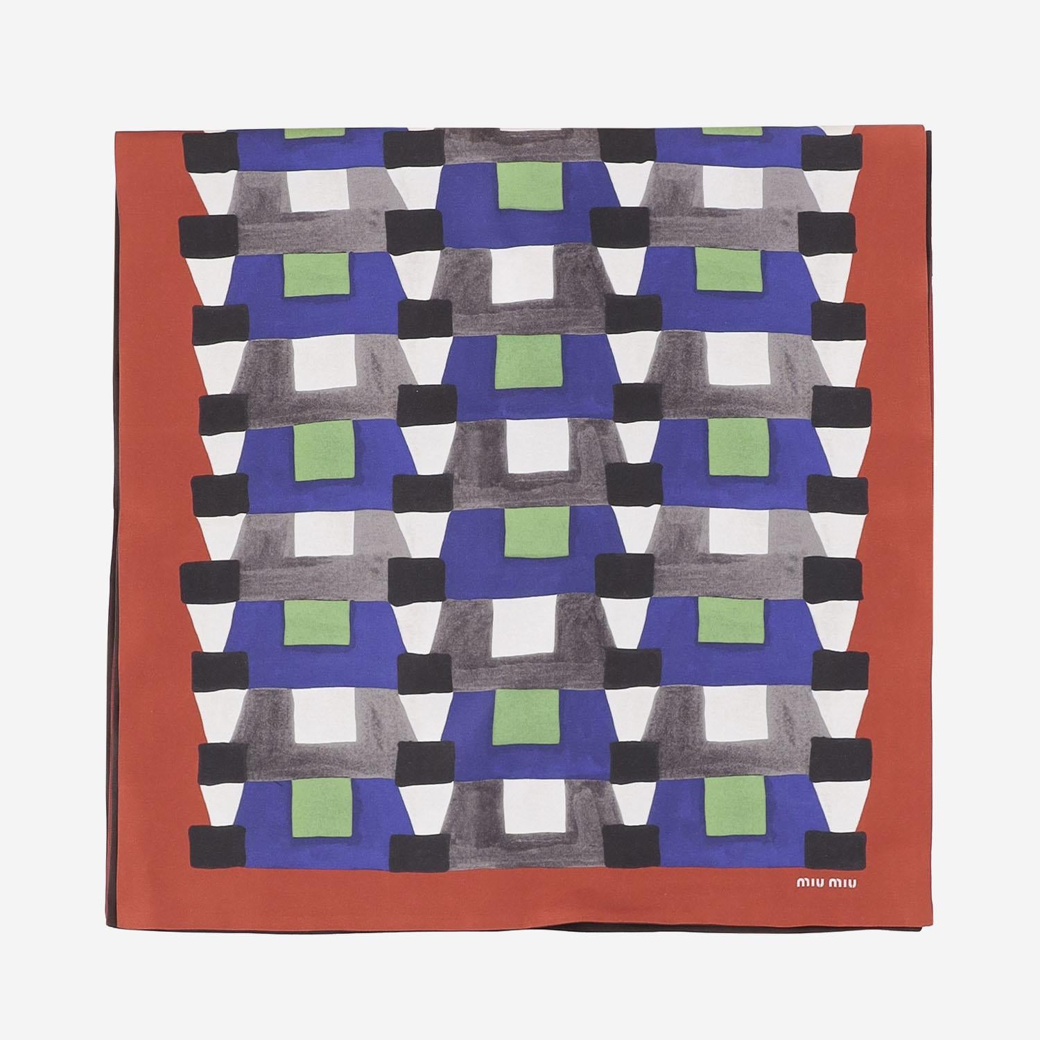 FOULARD IN SETA CON STAMPA 5FF065 2IG3F0PTA MIU MIU 