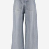 PANTALONI A PALAZZO IN DENIM DI COTONE GWP02079P0018 50134 GOLDEN GOOSE 