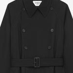 CAPPOTTO LUNGO IN GRAIN DE POUDRE 848512 Y5J401000 SAINT LAURENT 