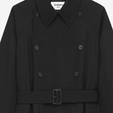 CAPPOTTO LUNGO IN GRAIN DE POUDRE 848512 Y5J401000 SAINT LAURENT 