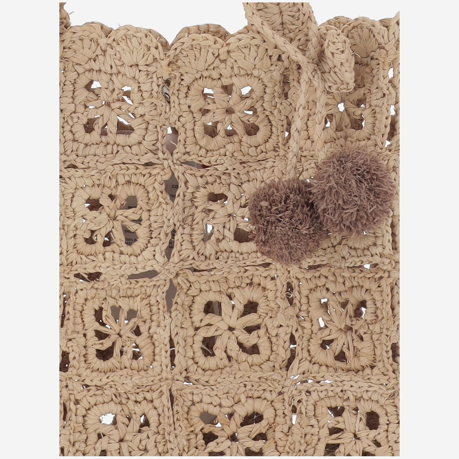 BORSA IN RAFIA CON MOTIVO QUADRATI E PON PON S06GBAW00012 006 BONPOINT KIDS 