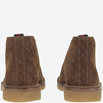 Stivaletti in pelle con dettaglio Web 831283 AAEYC2842 GUCCI 
