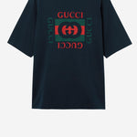 T-SHIRT IN COTONE CON STAMPA LOGO 784361 XJGKA4735 GUCCI 