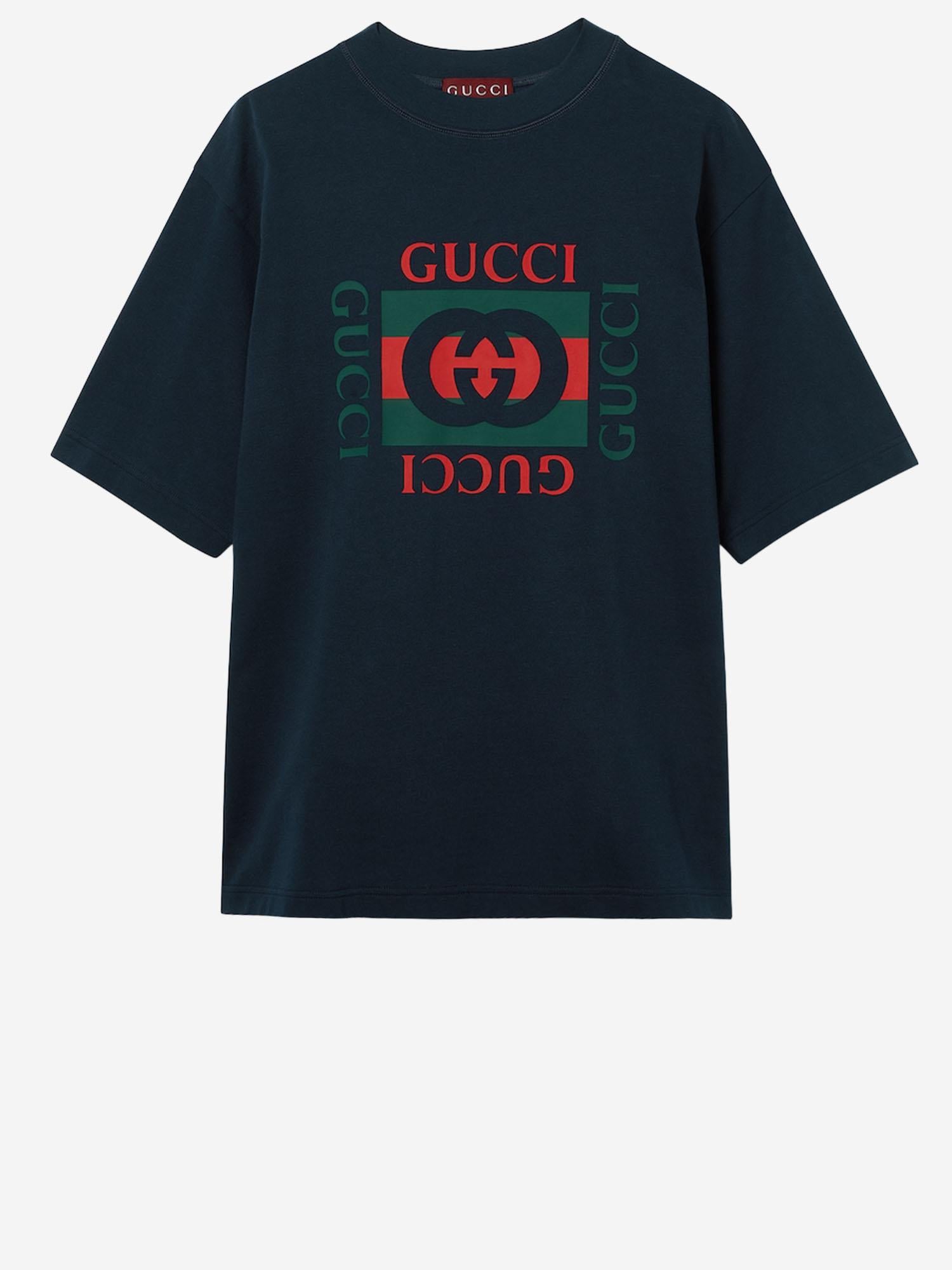T-SHIRT IN COTONE CON STAMPA LOGO 784361 XJGKA4735 GUCCI 