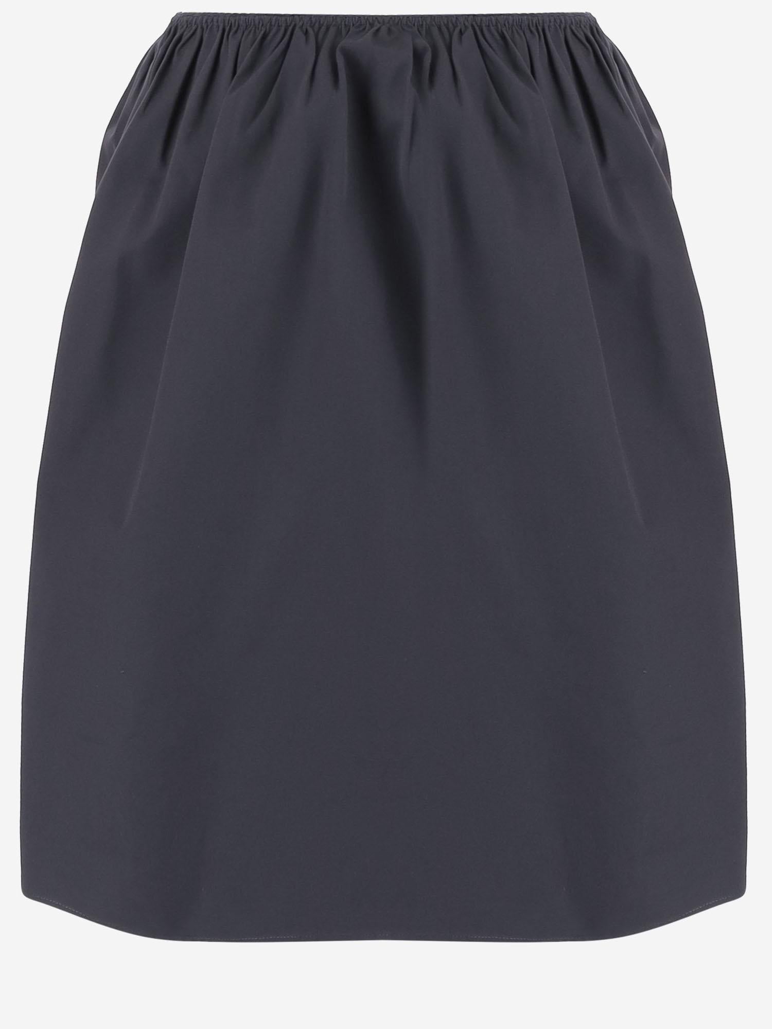 GONNA AMPIA IN COTONE CON LOGO MG2425 1BMSF0170 MIU MIU 