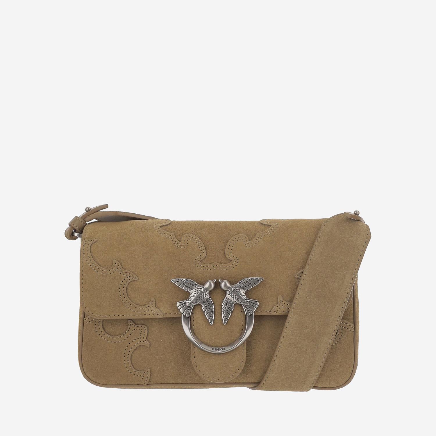 Borsa Love Bag One Slouchy in suede 106244 A0F6L22O PINKO 