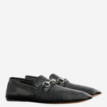 MOCASSINI IN PELLE CON MORSETTO 867507 AAGEH1000 GUCCI 