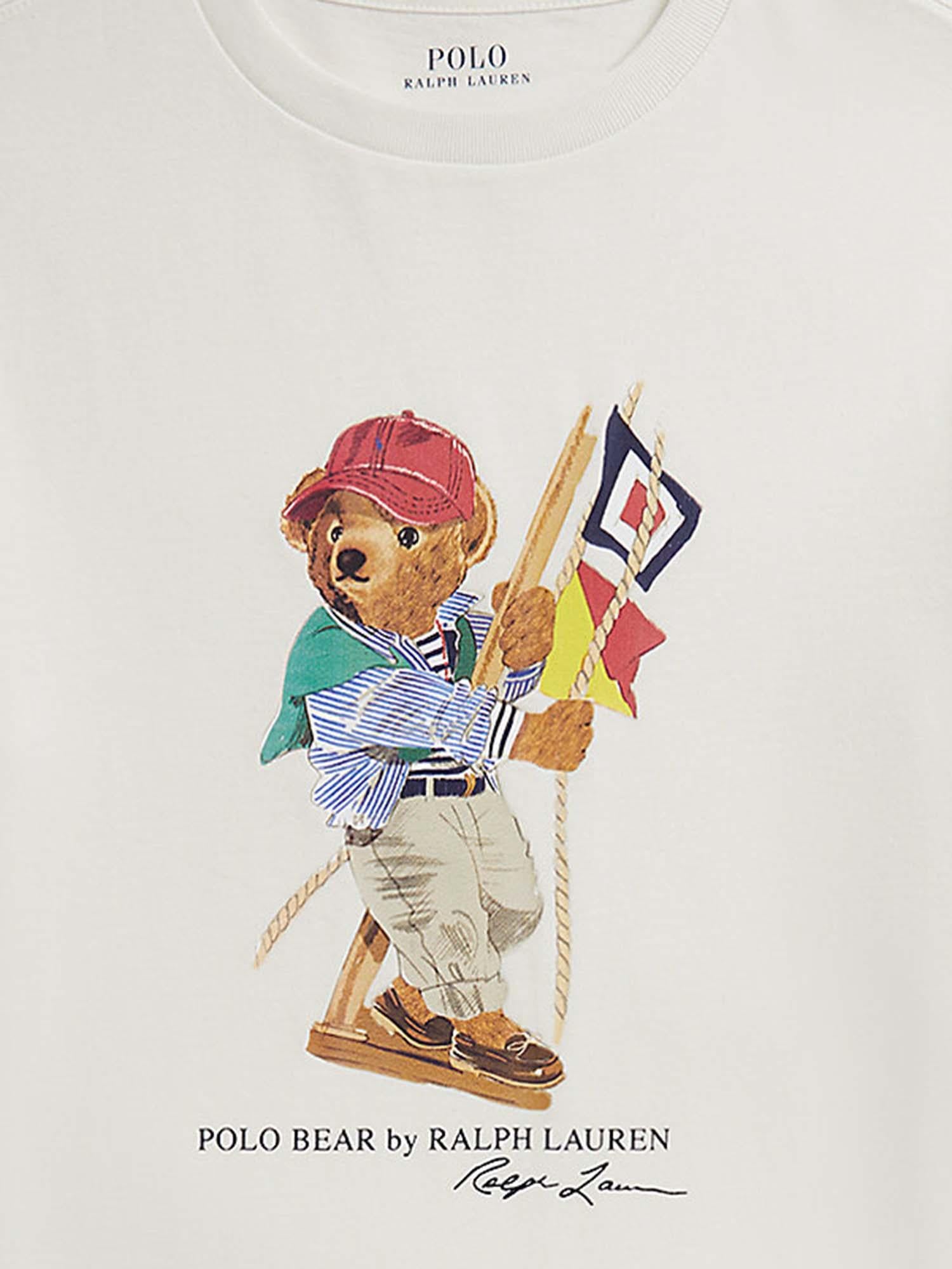 T-SHIRT POLO BEAR IN JERSEY DI COTONE 323A12428 001 POLO RALPH LAUREN KIDS 