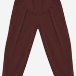 PANTALONI IN COTONE CON VOLANT DECORATIVO 25W150 MELANZANA 1+ IN THE FAMILY KIDS 