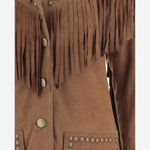 Giacca con frange in pelle scamosciata UN20 RSC375 UNCOMMON 