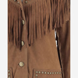 Giacca con frange in pelle scamosciata UN20 RSC375 UNCOMMON 