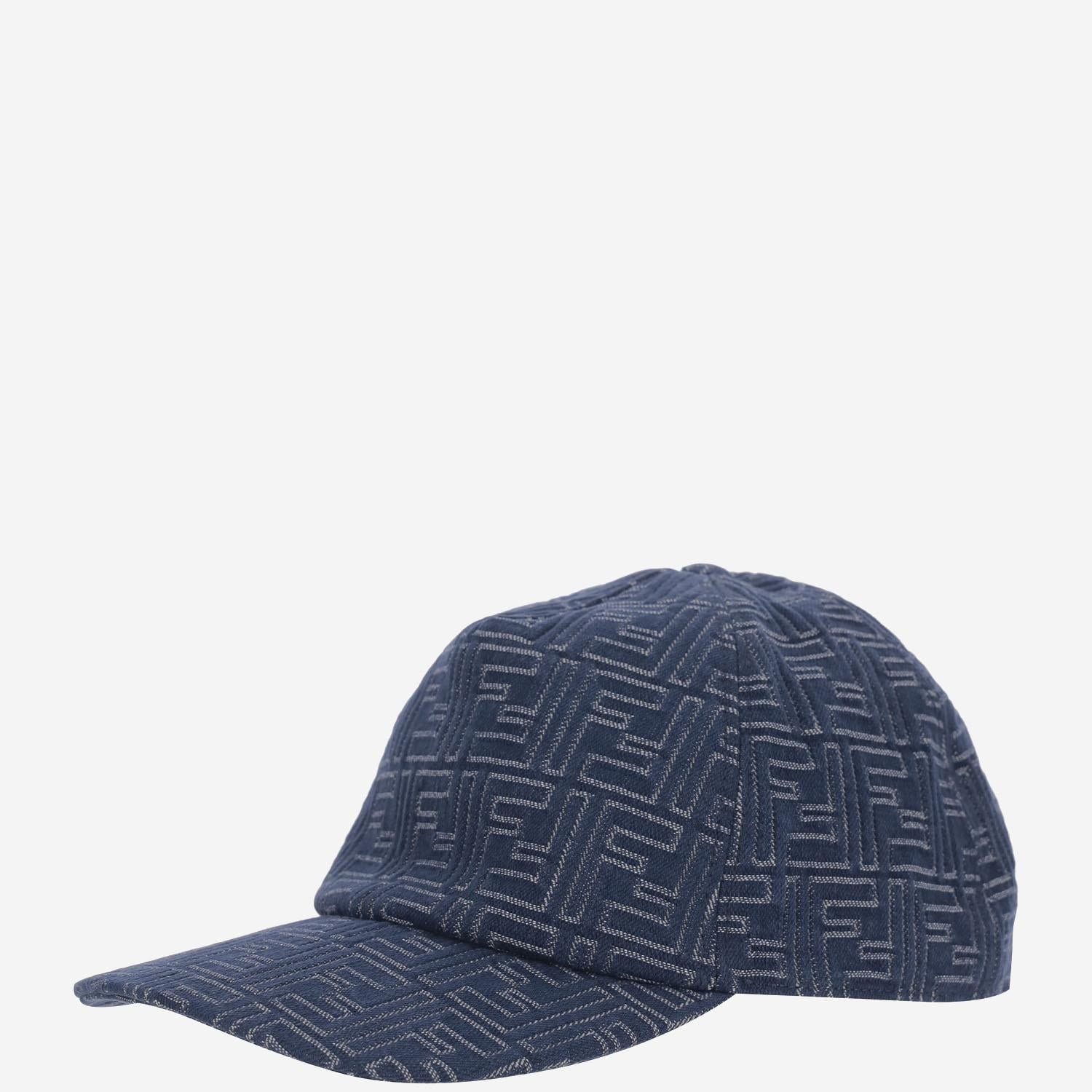 CAPPELLO DA BASEBALL IN COTONE CON MOTIVO FF FXQ768 AV93F0RBB FENDI 